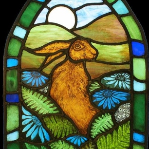 stained glass artist commissioned work
